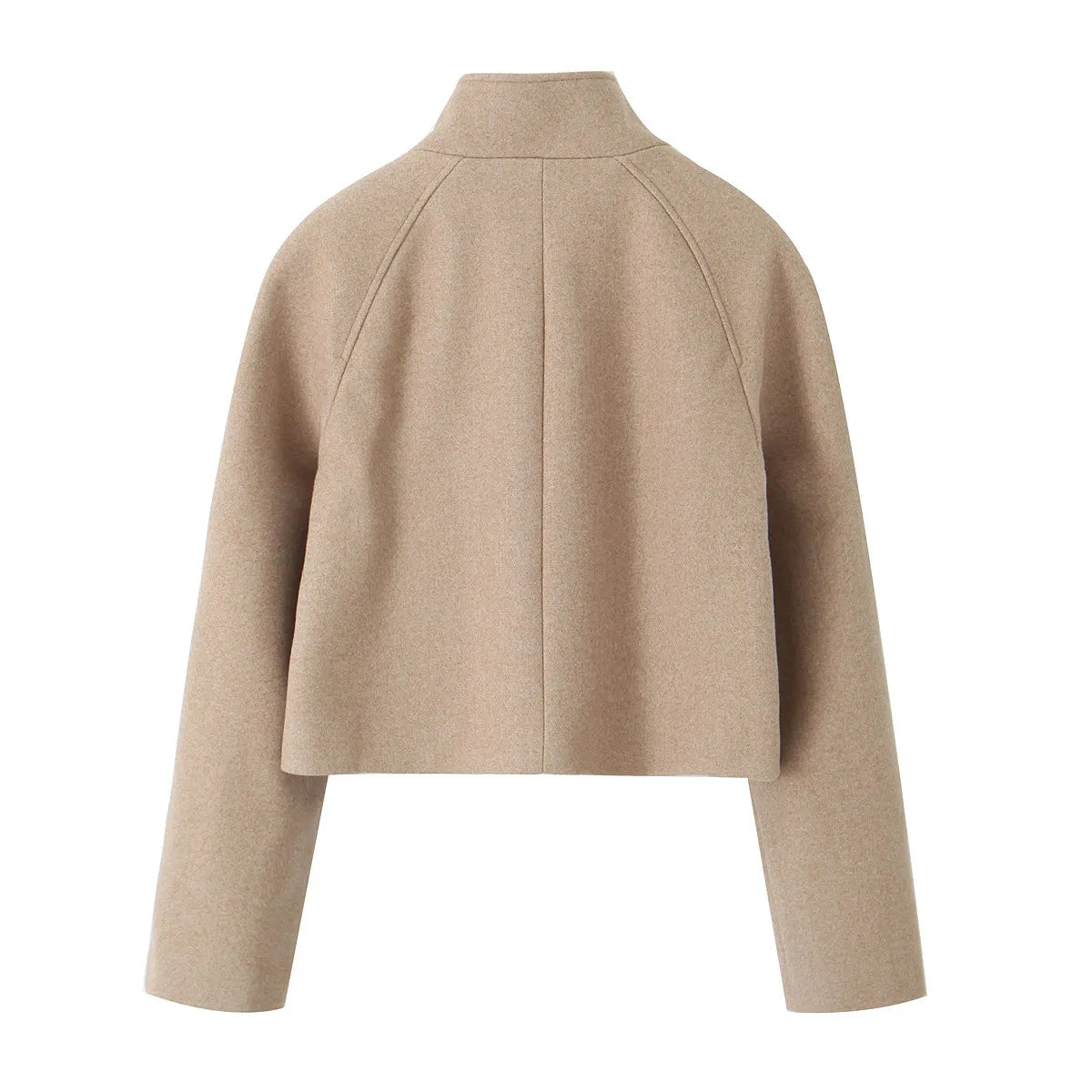 Wool Stand Collar Short Coat