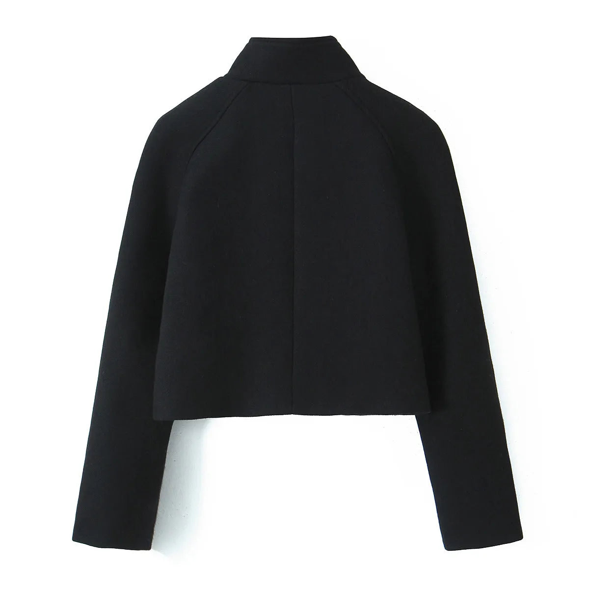 Wool Stand Collar Short Coat